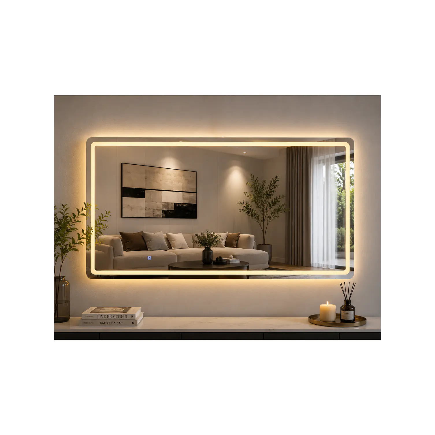 Espejo LED Sin Marco 70x150 cm | 3 Tonos de Luz | Vertical y Horizontal 5