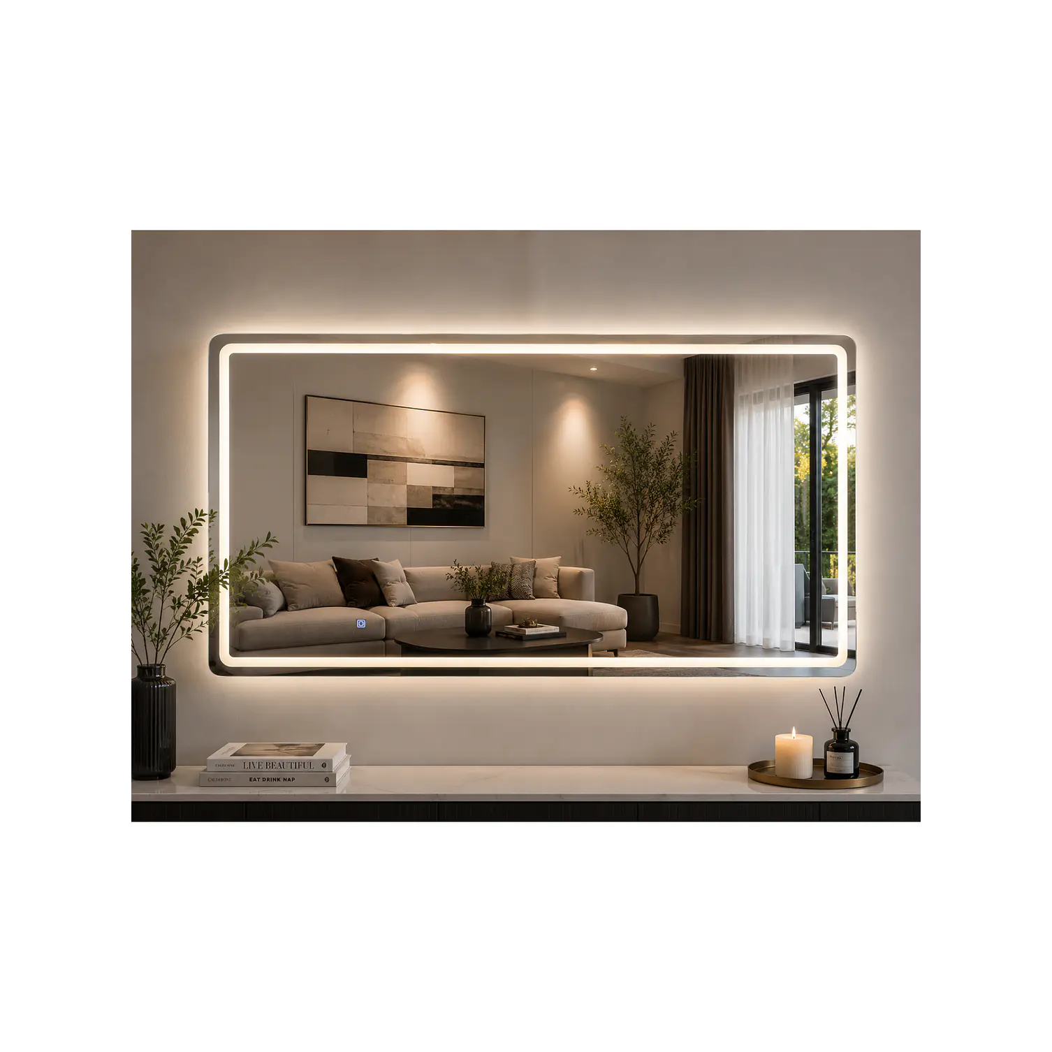 Espejo LED Sin Marco 70x150 cm | 3 Tonos de Luz | Vertical y Horizontal 7