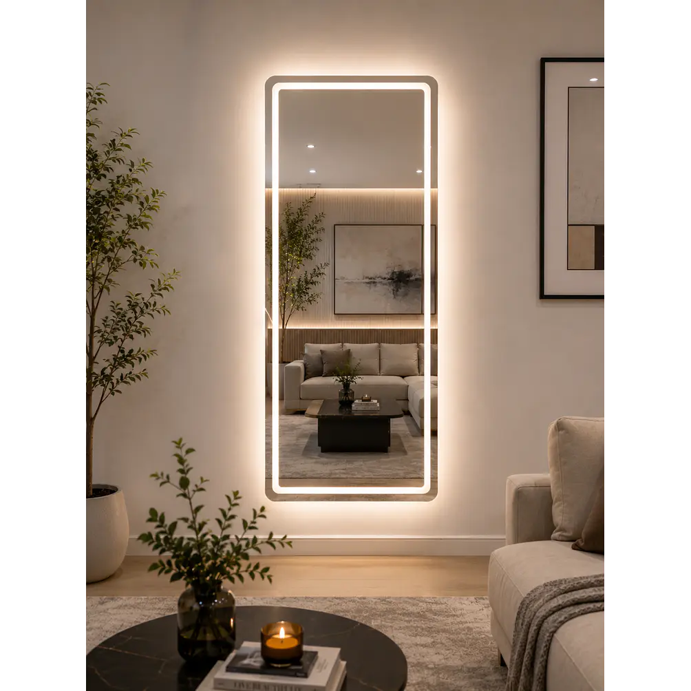 Espejo LED Sin Marco 70x150 cm | 3 Tonos de Luz | Vertical y Horizontal 3