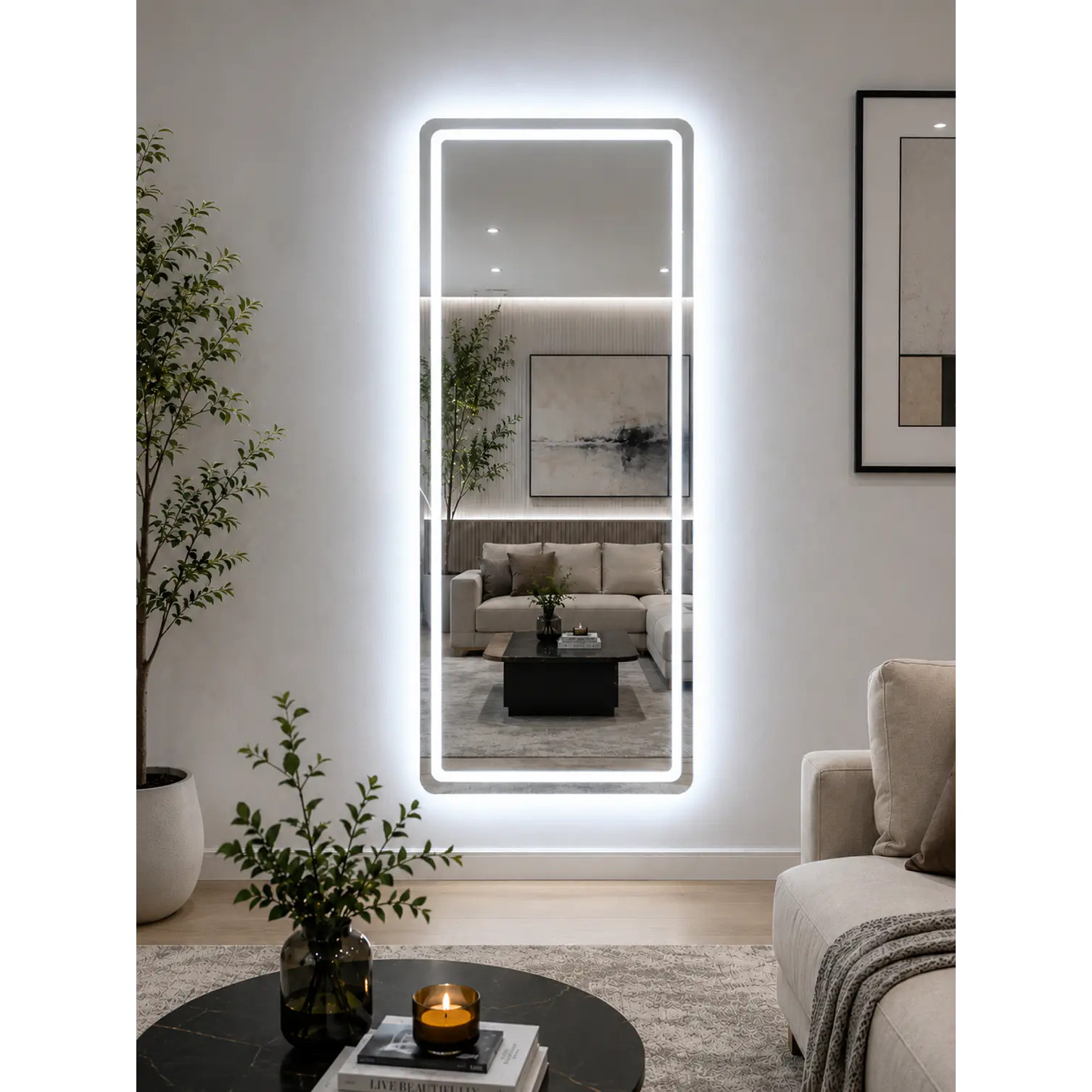 Espejo LED Sin Marco 70x150 cm | 3 Tonos de Luz | Vertical y Horizontal 1