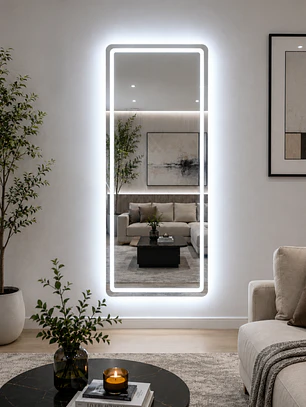 Espejo LED Sin Marco 70x150 cm | 3 Tonos de Luz | Vertical y Horizontal