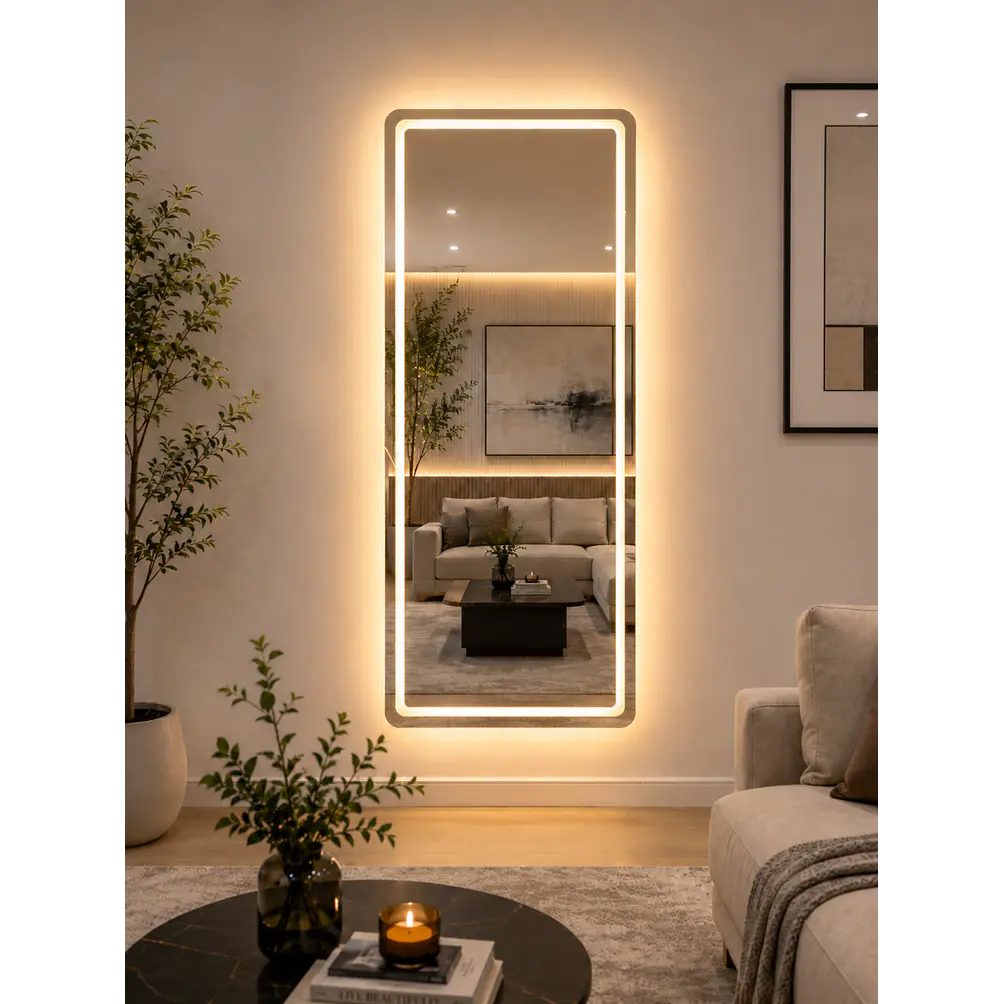 Espejo LED Sin Marco 70x150 cm | 3 Tonos de Luz | Vertical y Horizontal 2