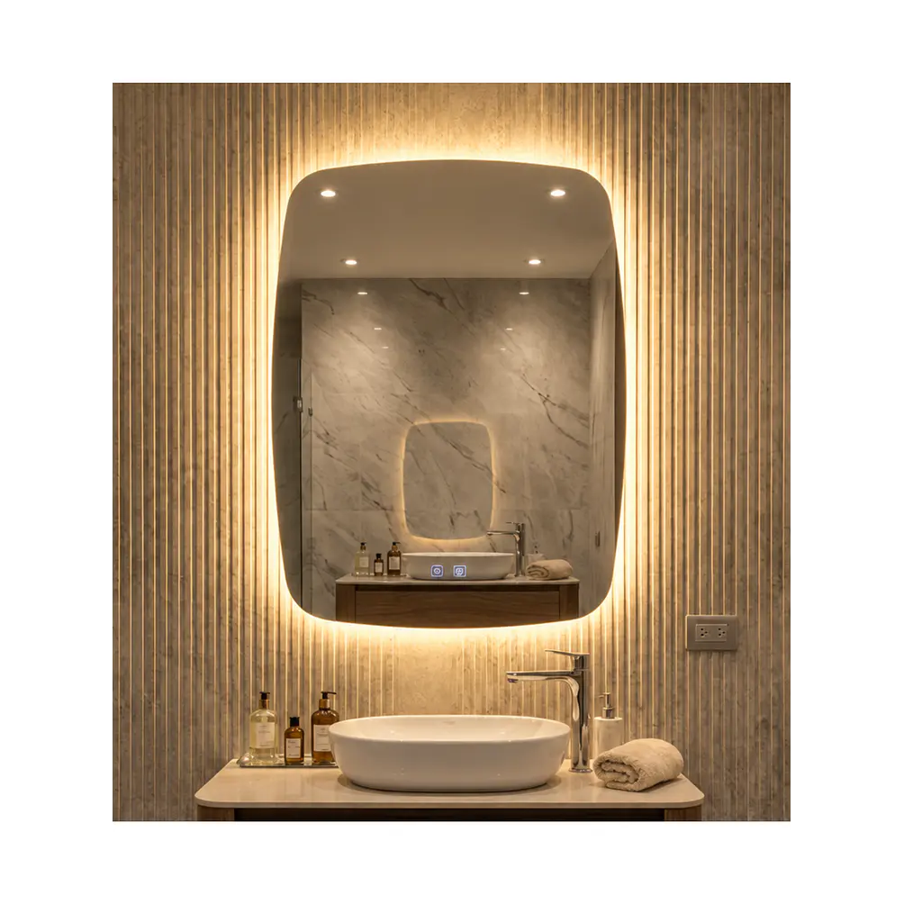 Espejo LED Para Baño Desempañante Sin Marco 60x80 cm 2
