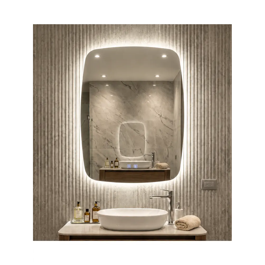 Espejo LED Para Baño Desempañante Sin Marco 60x80 cm 3