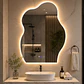 Espejo LED Para Baño Desempañante Con Reloj Digital Sin Marco 60x80 cm - Miniatura 2