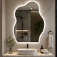 Espejo LED Para Baño Desempañante Con Reloj Digital Sin Marco 60x80 cm - Miniatura 3