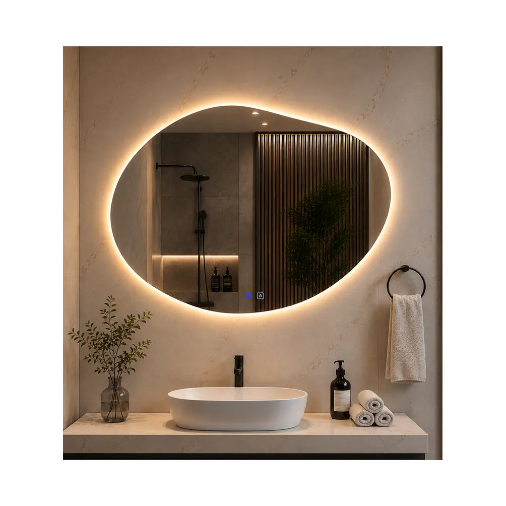 Espejo LED Para Baño Desempañante Sin Marco 60x80 cm 2