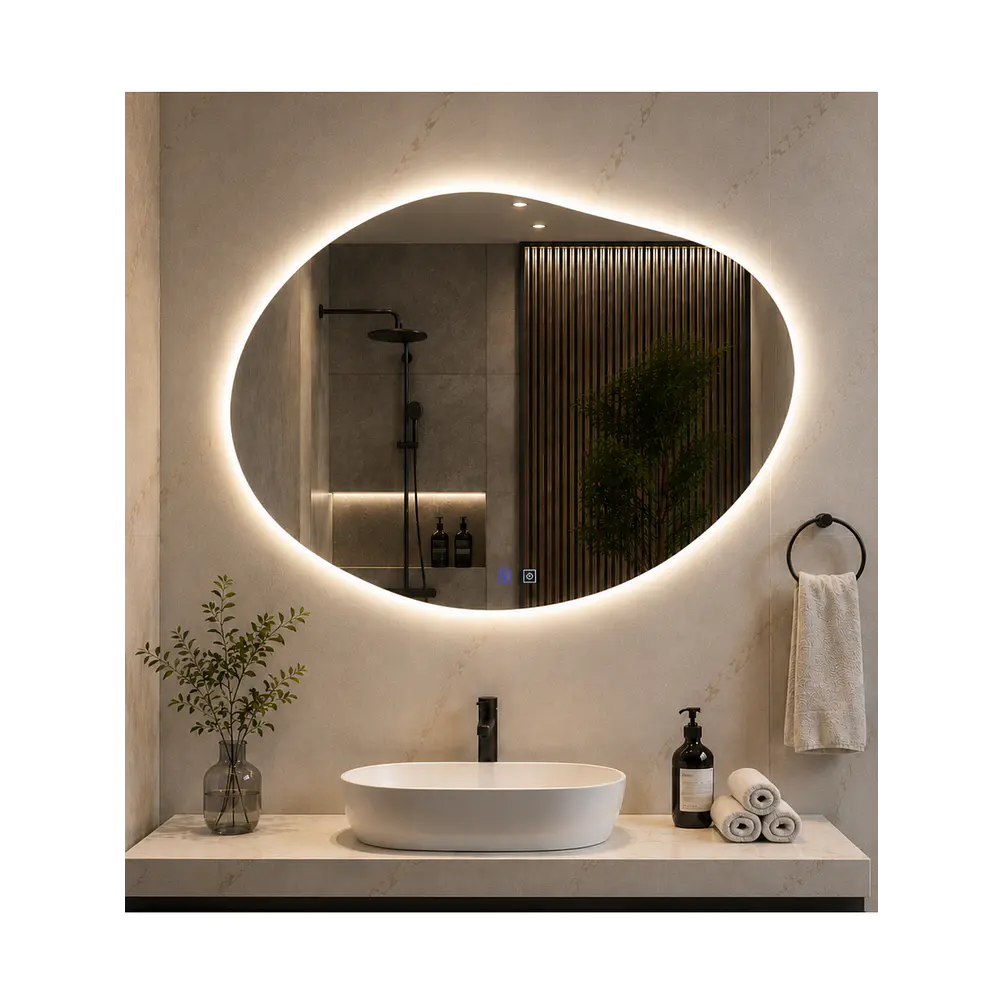 Espejo LED Para Baño Desempañante Sin Marco 60x80 cm 3