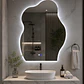 Espejo LED Para Baño Desempañante Con Reloj Digital Sin Marco 60x80 cm - Miniatura 1