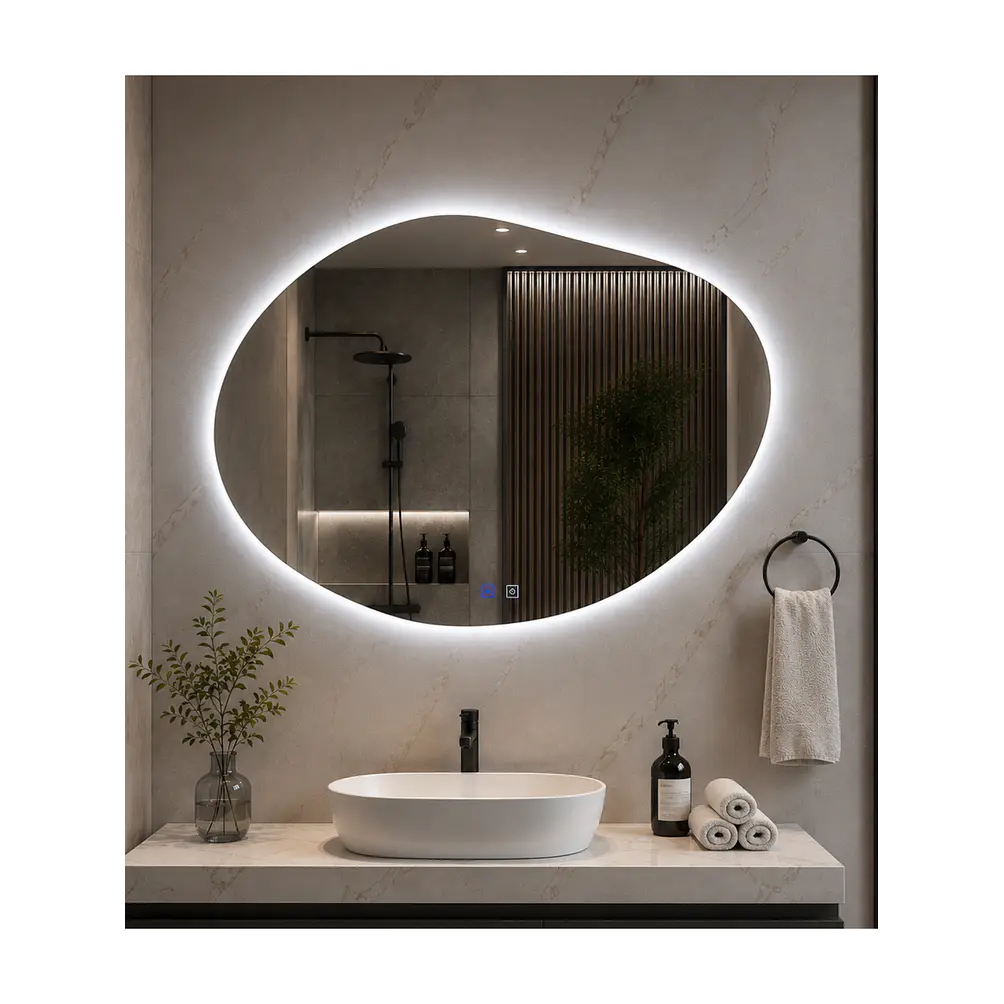 Espejo LED Para Baño Desempañante Sin Marco 60x80 cm 1