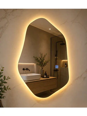 Espejo LED Irregular L14 Sin Marco 80x50 cm