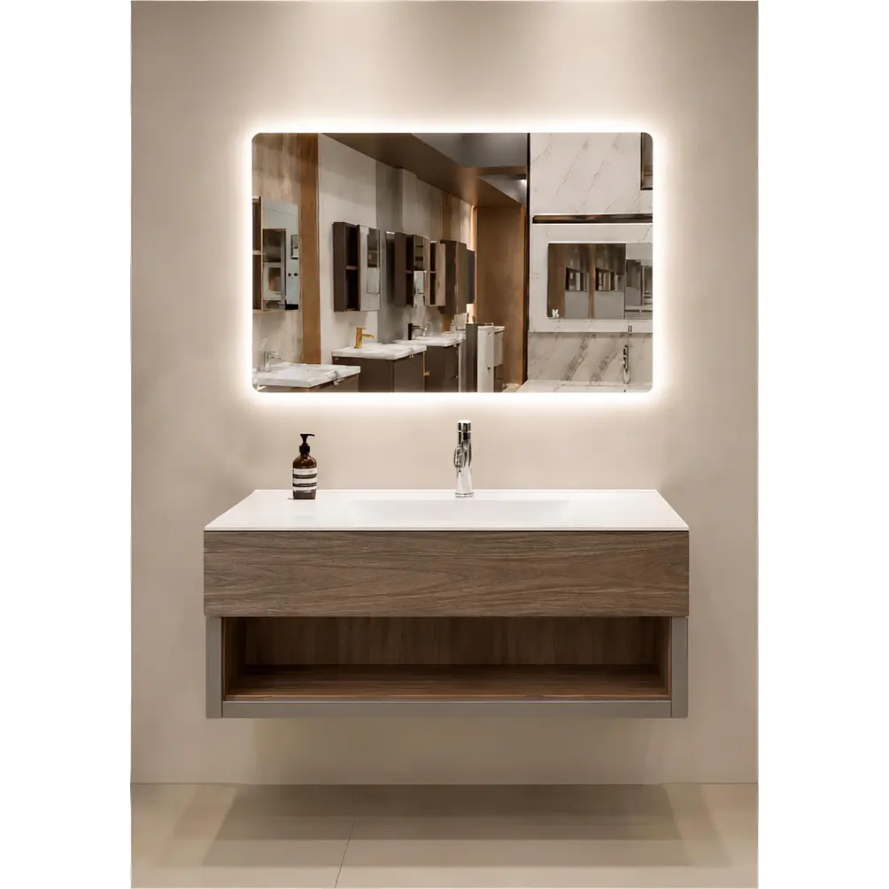 Vanitorio Flotante de 100cm con Espejo LED 1