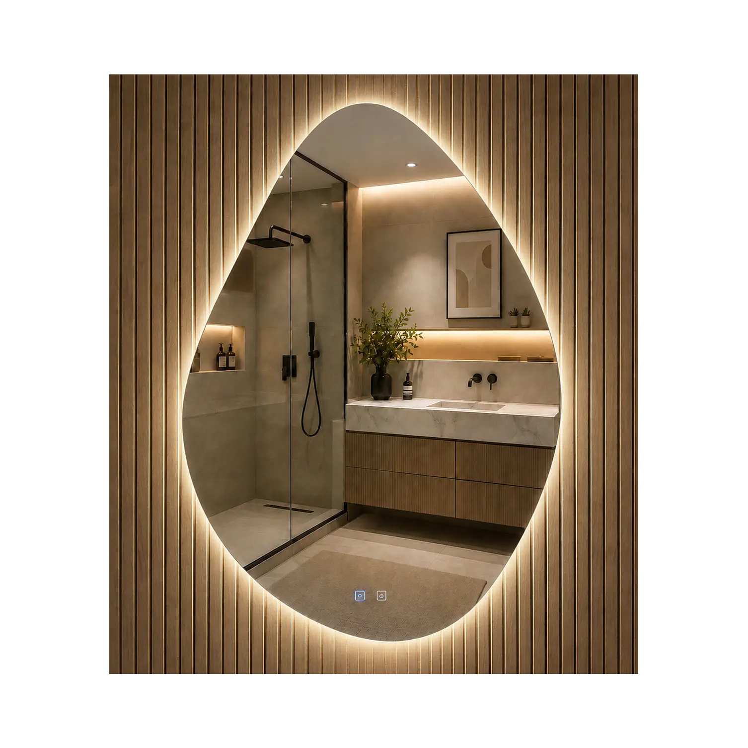  Espejo LED Para Baño Desempañante Sin Marco 60x80 cm 3
