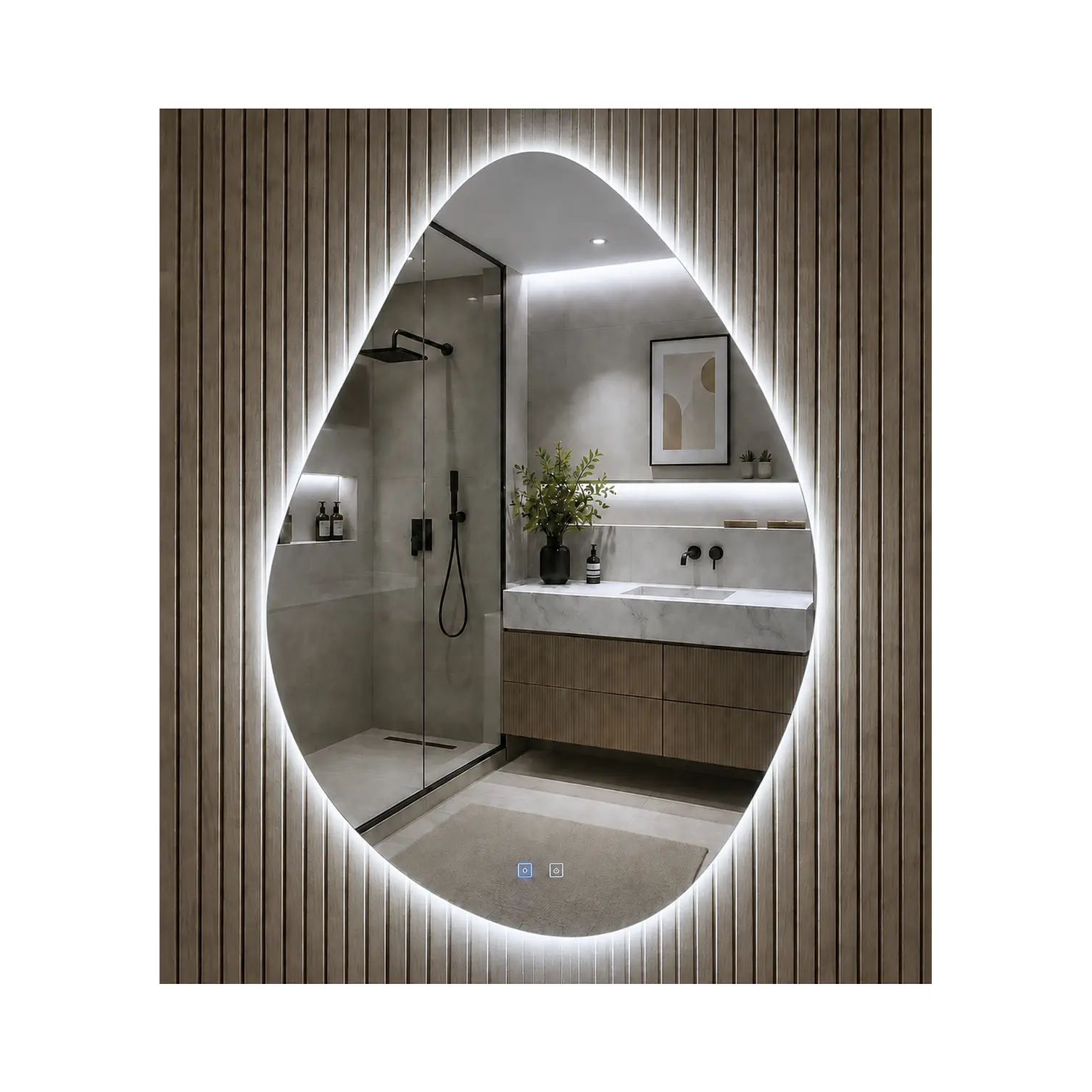  Espejo LED Para Baño Desempañante Sin Marco 60x80 cm 1