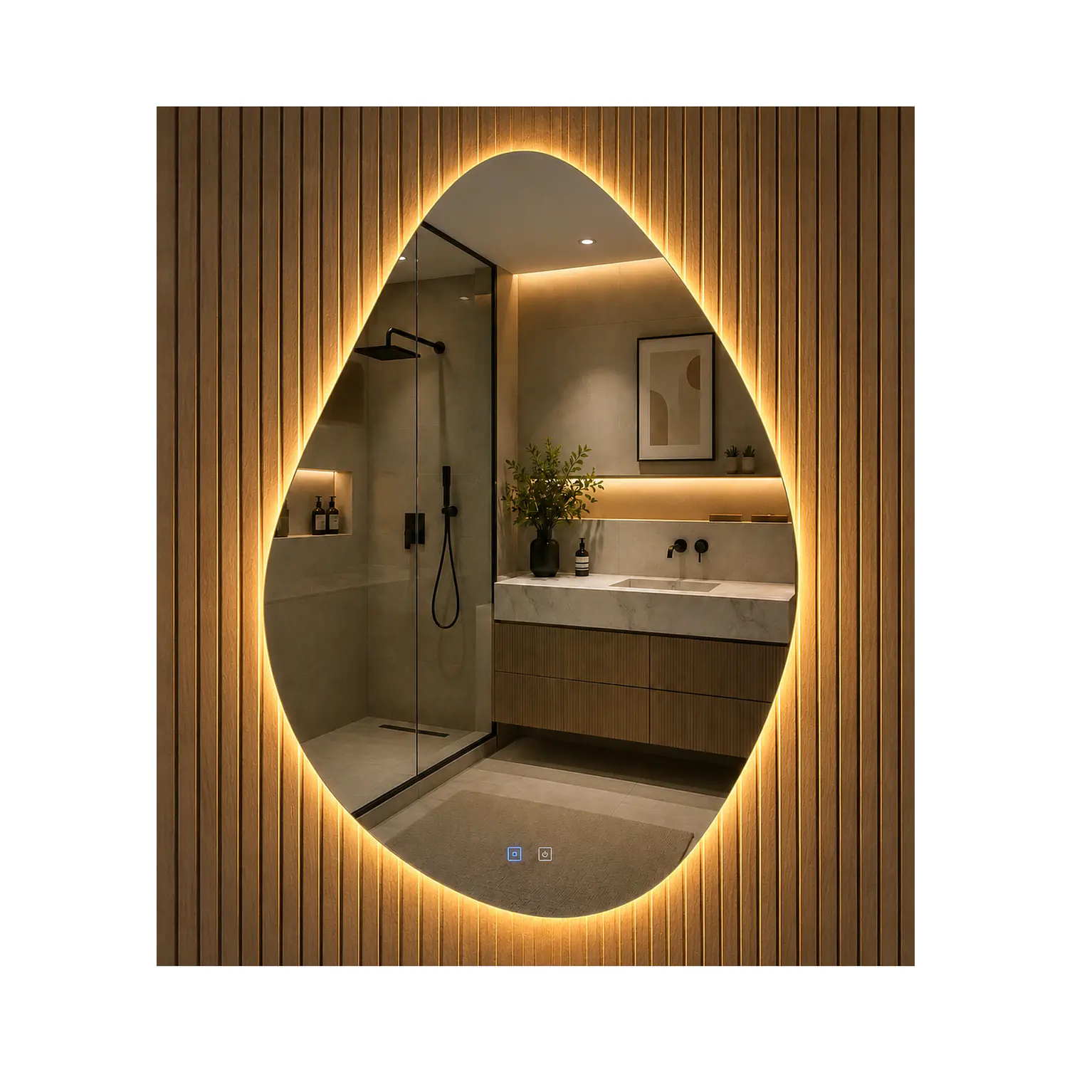  Espejo LED Para Baño Desempañante Sin Marco 60x80 cm 2