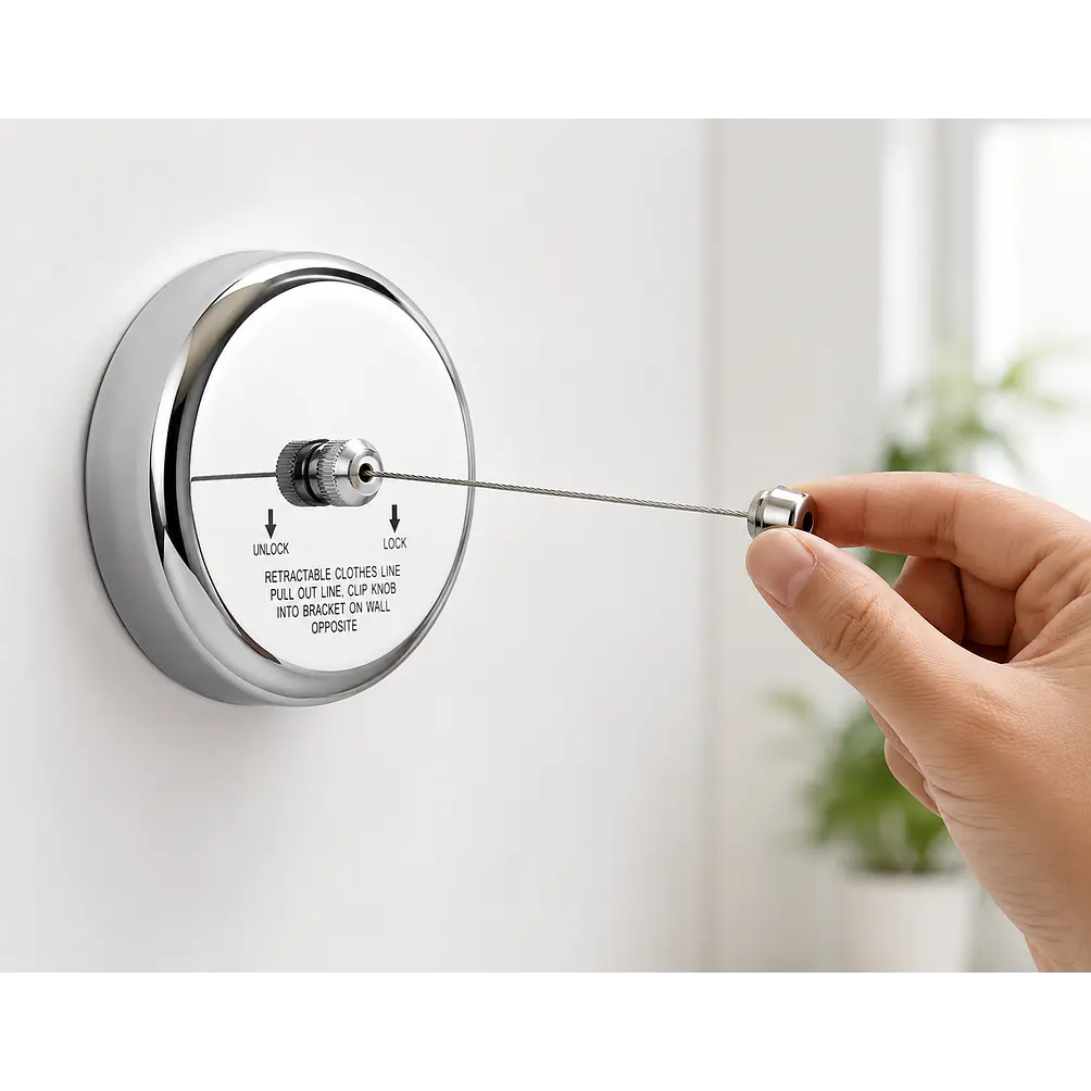 Tendedero Retráctil de Ropa para Pared 1