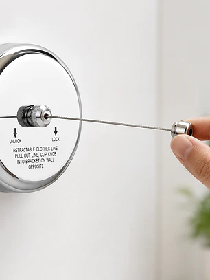 Tendedero Retráctil de Ropa para Pared