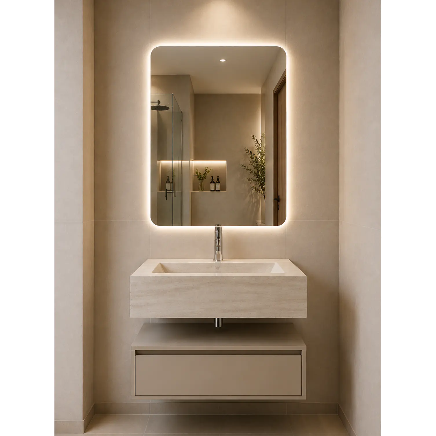 Vanitorio Flotante 60CM Beige 1