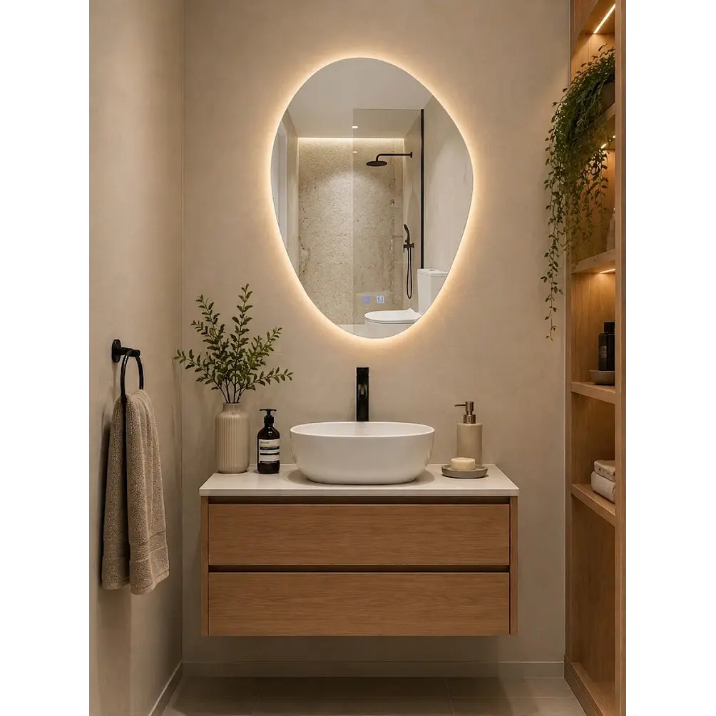  Espejo LED Para Baño Desempañante Sin Marco 60x80 cm 3