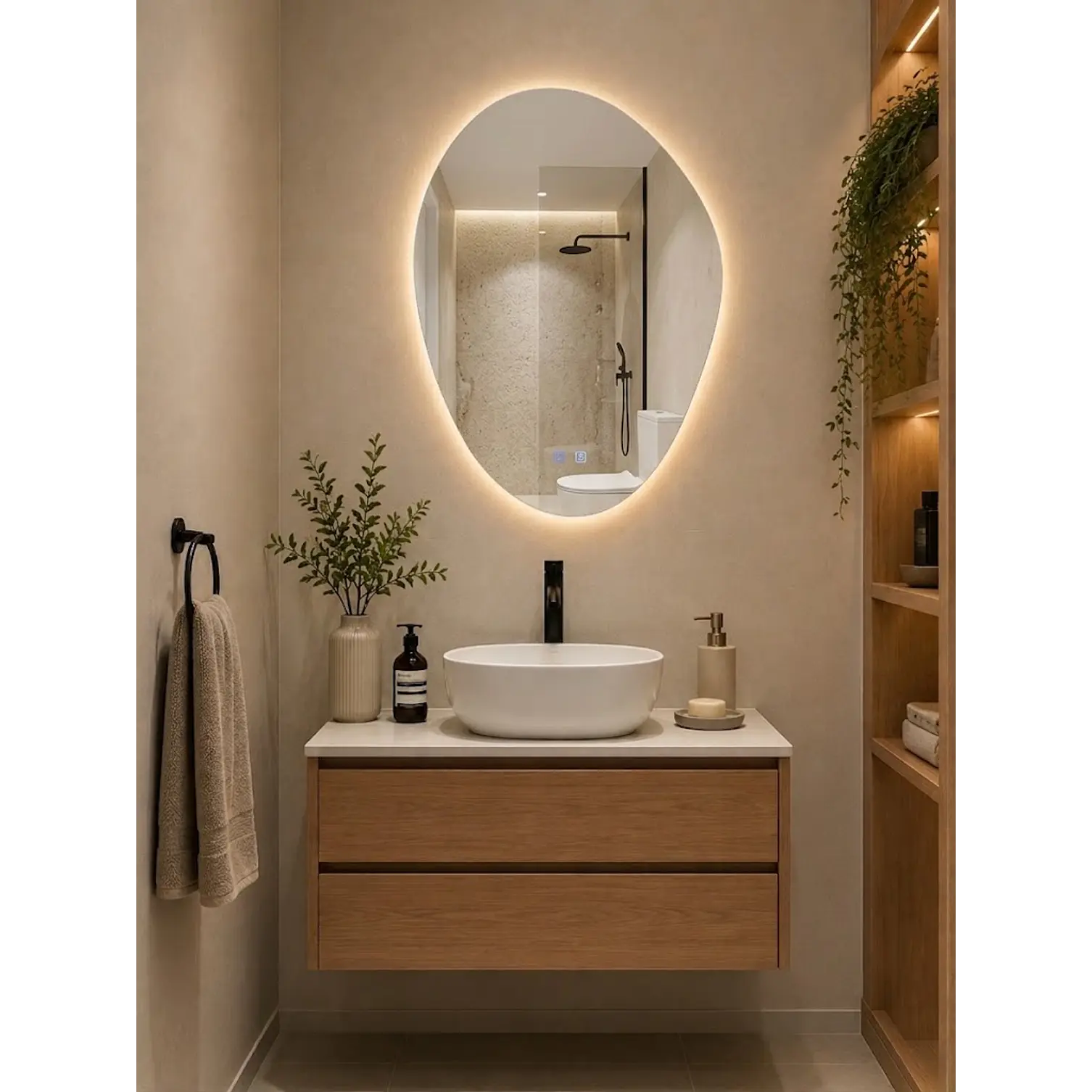  Espejo LED Para Baño Desempañante Sin Marco 60x80 cm 3