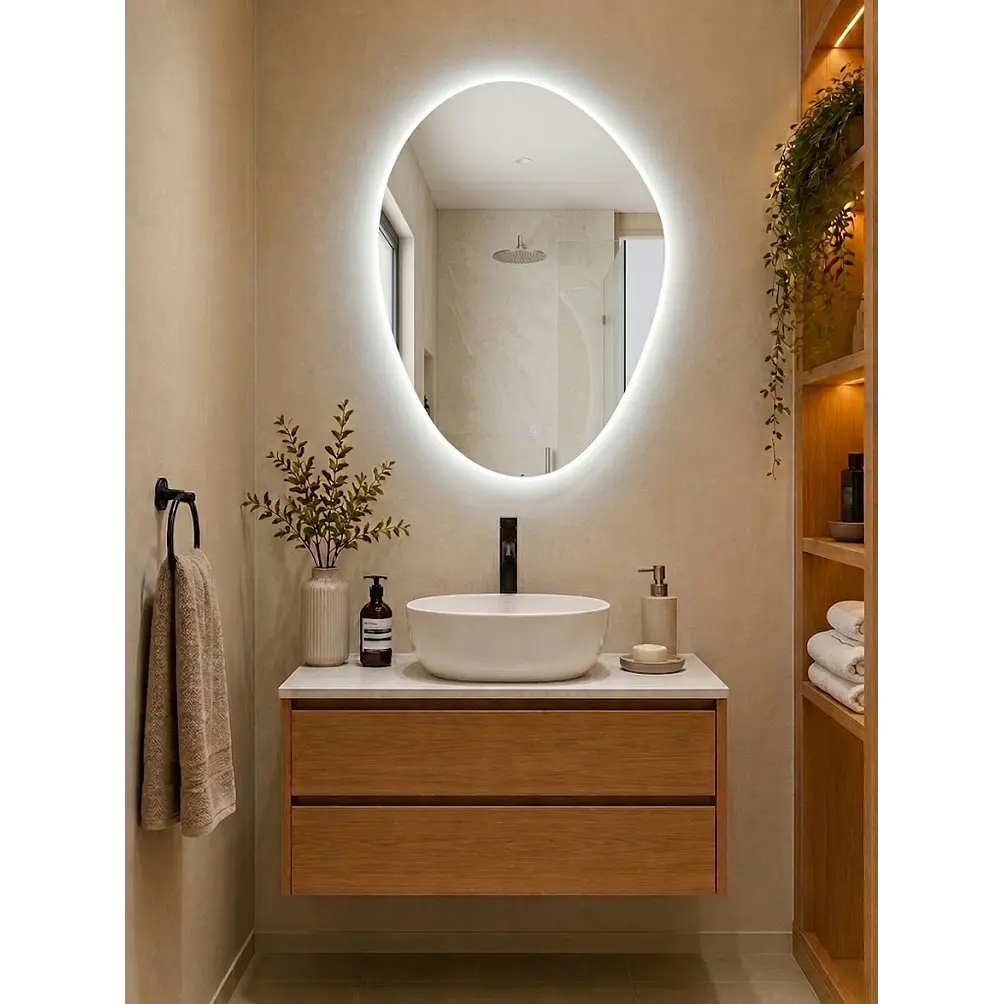  Espejo LED Para Baño Desempañante Sin Marco 60x80 cm 2