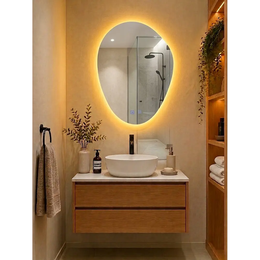  Espejo LED Para Baño Desempañante Sin Marco 60x80 cm 1