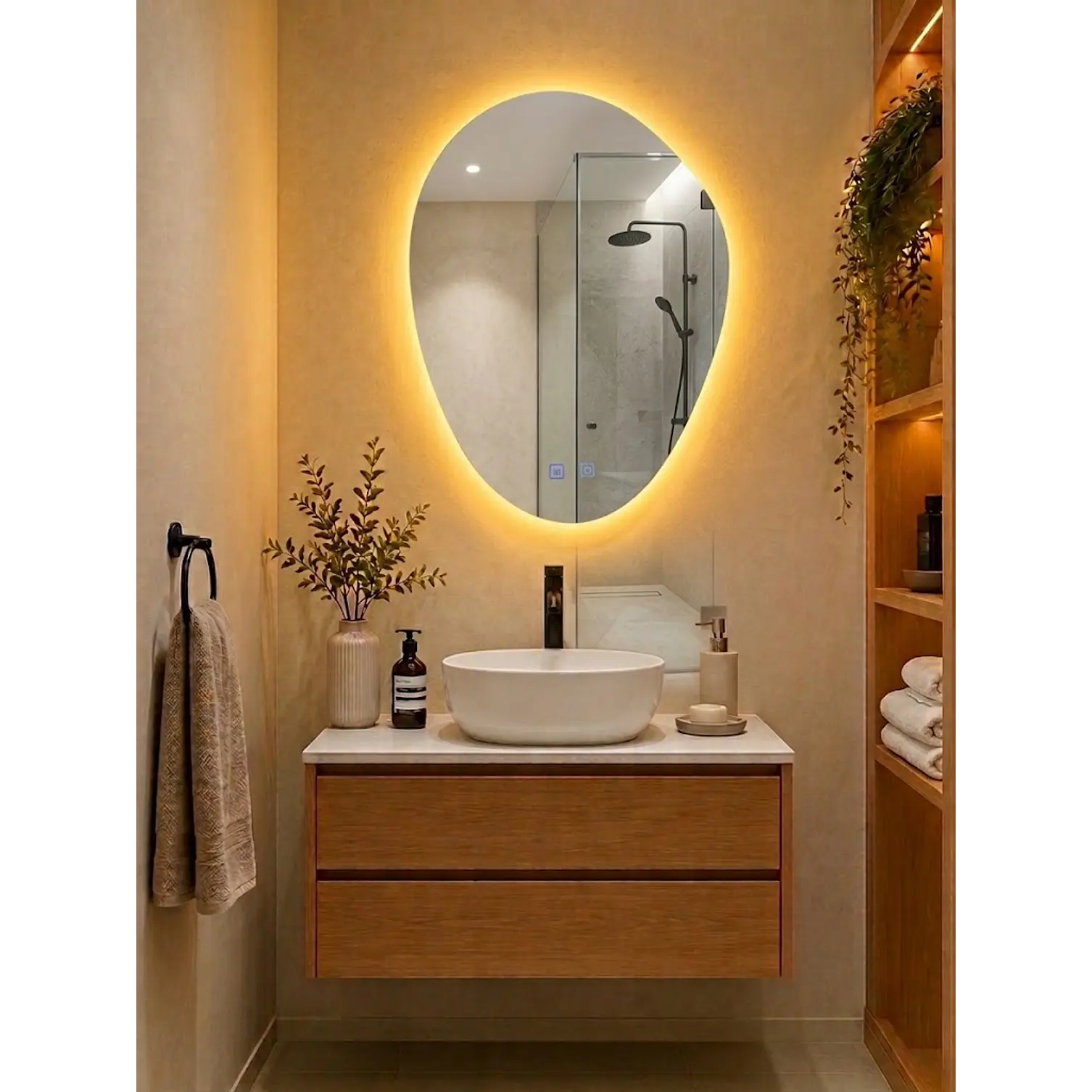  Espejo LED Para Baño Desempañante Sin Marco 60x80 cm 1