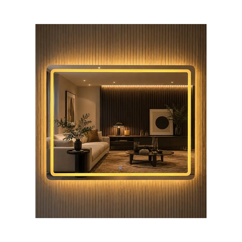 Espejo Led Rectangular L16 Sin Marco 100x75cm 2
