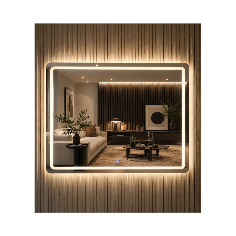 Espejo Led Rectangular L16 Sin Marco 100x75cm 3