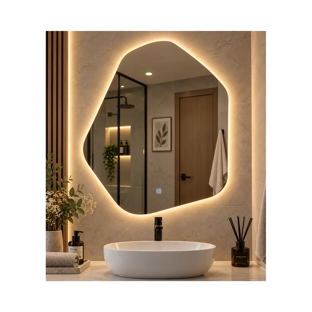 Espejo LED Irregular Sin Marco 70x80 cm 1
