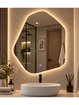 Espejo LED Irregular Sin Marco 70x80 cm