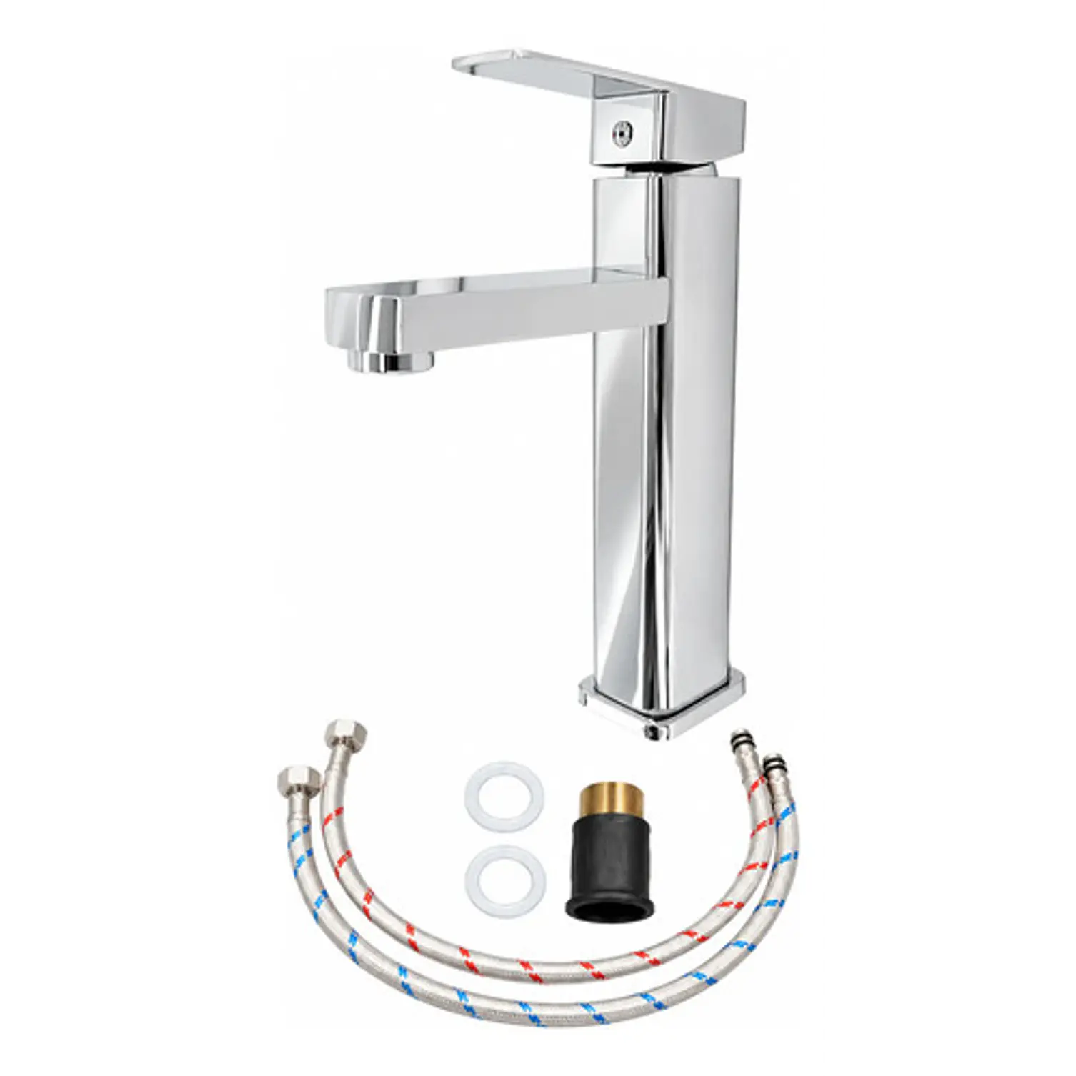 Llave Monomando Lavamanos Verona Alta Silver 3