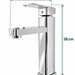 Llave Monomando Lavamanos Verona Alta Silver - Miniatura 2
