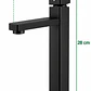 Llave Monomando Lavamanos Verona Alta Black - Miniatura 5