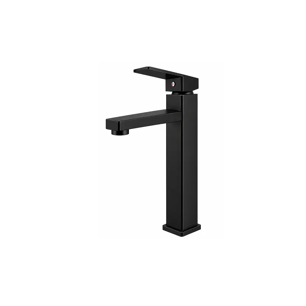 Llave Monomando Lavamanos Verona Alta Black 1