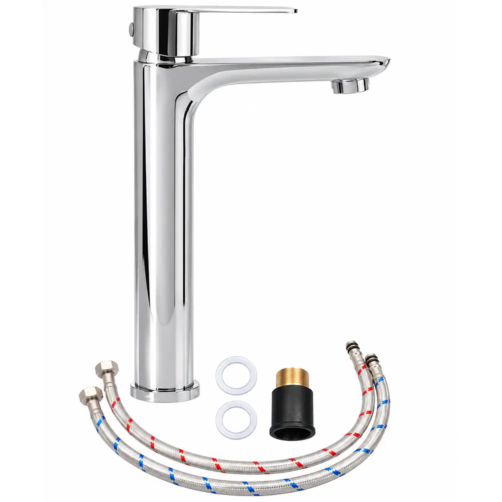  Llave Monomando Lavamanos Gota Alta Silver 3
