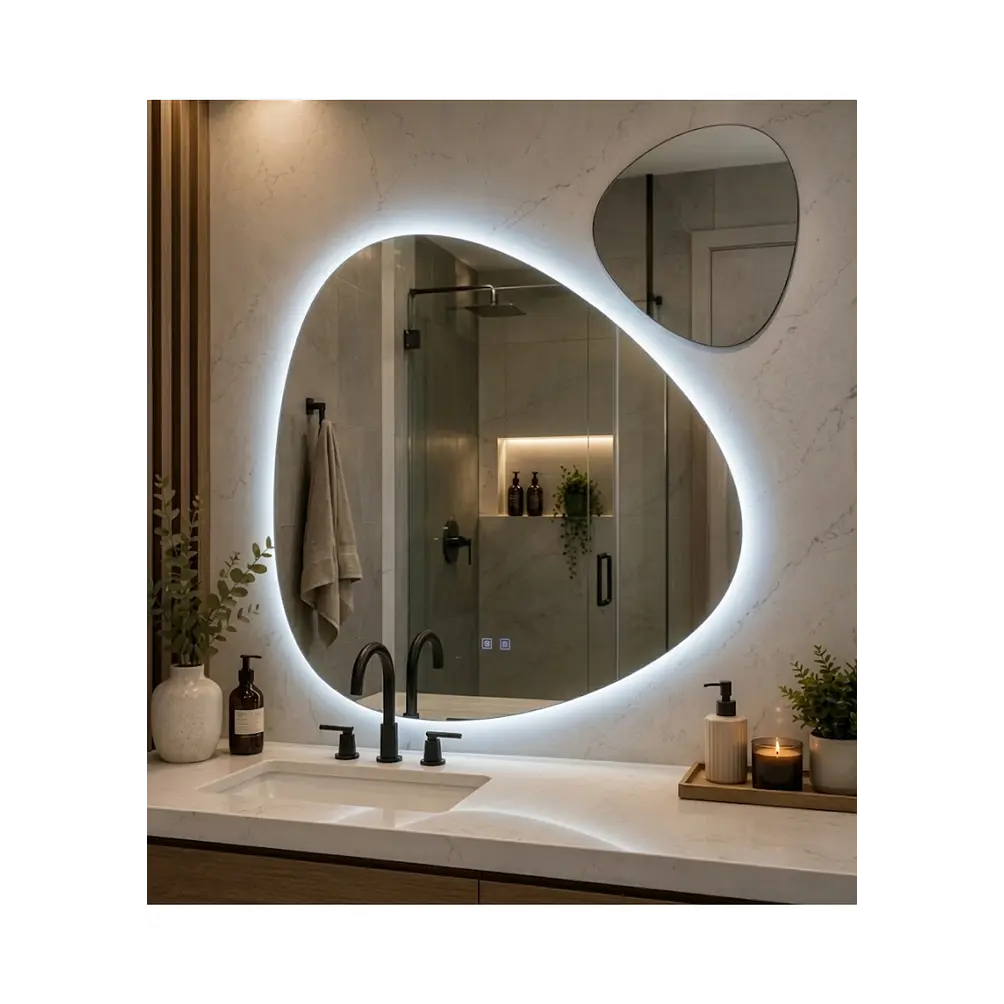  Espejo LED Para Baño Desempañante Sin Marco 70x75 cm Mas Espejo Decorativo Pequeño 1