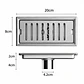Rejilla de Desagüe Lineal para Ducha de Acero Inoxidable Premium  20cmx8cm - Miniatura 2