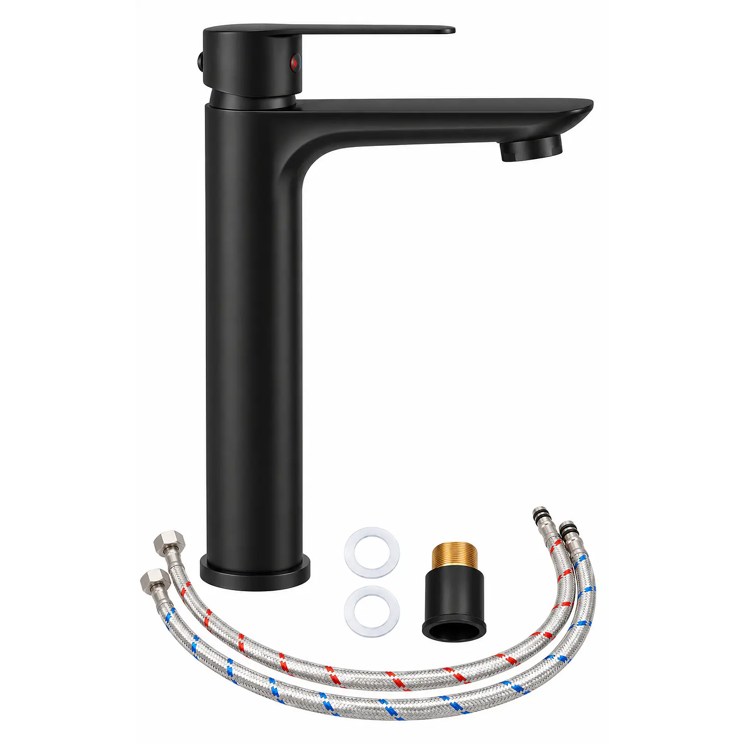  Llave Monomando Lavamanos Gota Alta Black 2