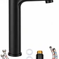  Llave Monomando Lavamanos Gota Alta Black - Miniatura 2