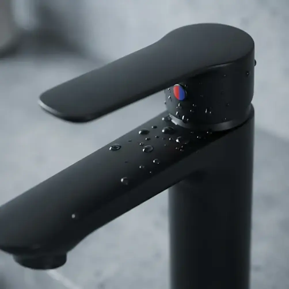  Llave Monomando Lavamanos Gota Alta Black 3