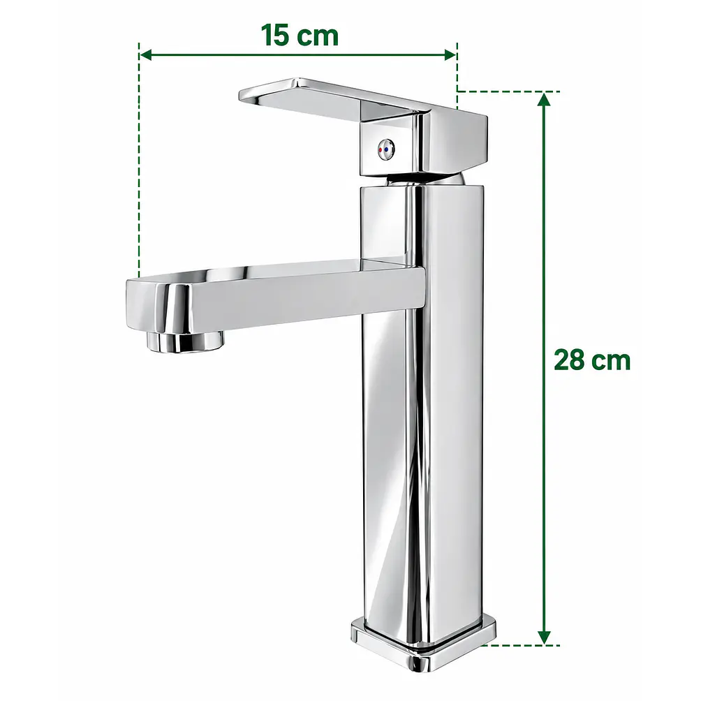  Llave Monomando Lavamanos Verona Alta Silver 2