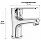  Llave Monomando Lavamanos Classic Silver - Miniatura 2