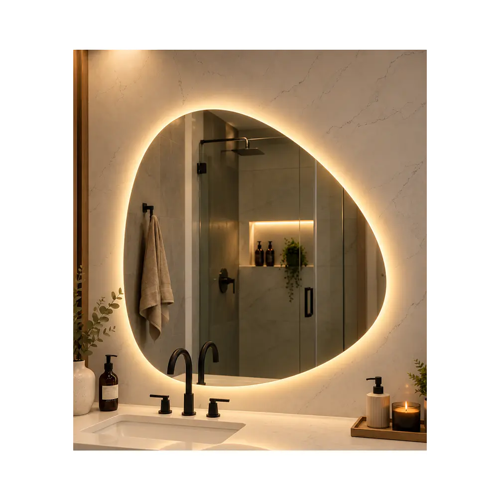  Espejo LED Para Baño Desempañante Sin Marco 73x74 cm 1