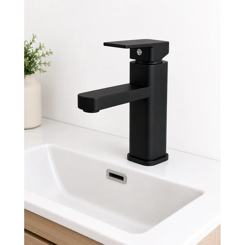  Llave Monomando Lavamanos Verona Black 3