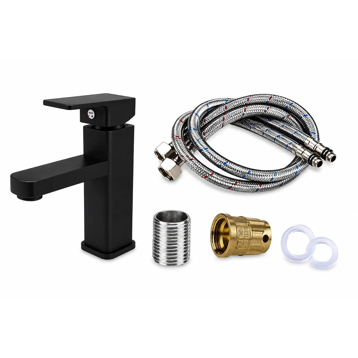  Llave Monomando Lavamanos Verona Black 4