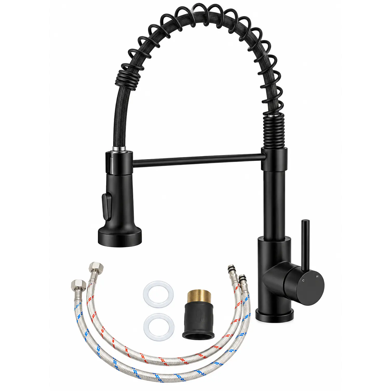  Llave Monomando Lavaplatos Flexible Black 2