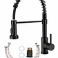  Llave Monomando Lavaplatos Flexible Black - Miniatura 2