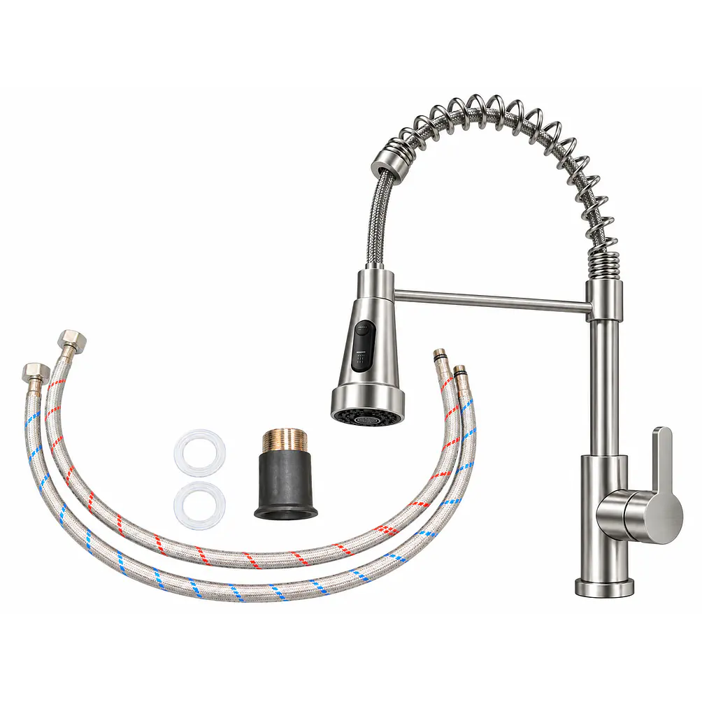 Llave Monomando Lavaplatos Flexible Silver Mate 3