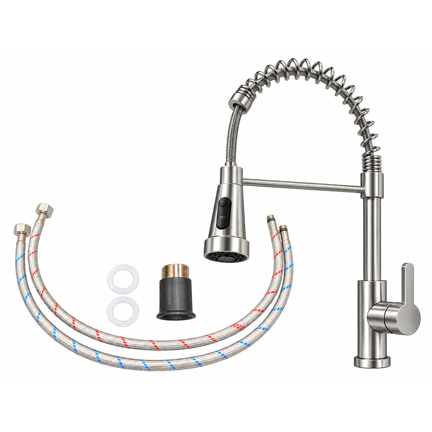 Llave Monomando Lavaplatos Flexible Silver Mate 3